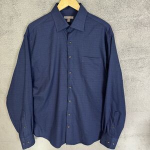 Peter Millar Shirt Mens L‎ Blue Long Sleeve Button Up Crown Sport Casual
